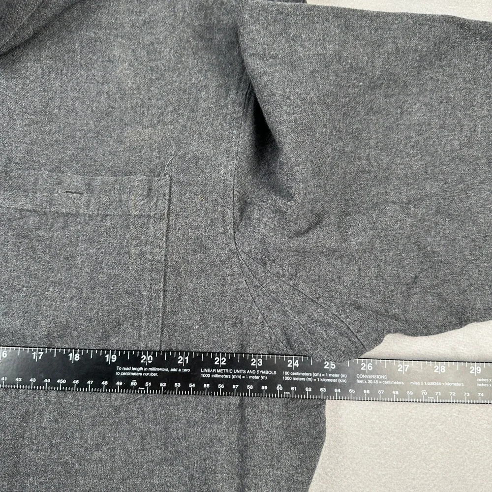 Duluth Trading Co Flannel Shirt Mens XL Gray Relaxed Fit Button Down 100% Cotton - Picture 7 of 11